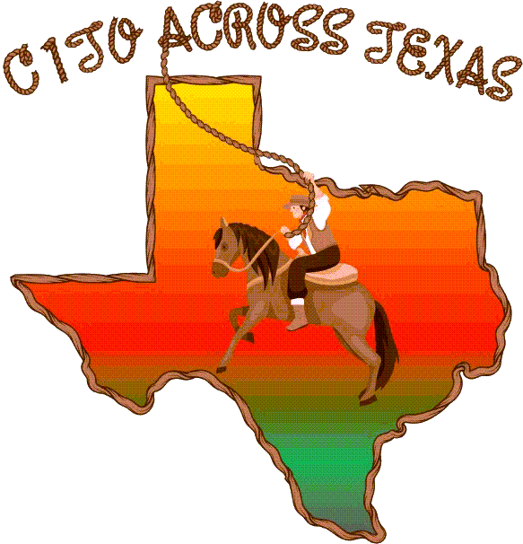 CITO Across Texas badge: lasso-lettered title above an outline of Texas, with a rider roping from horseback
